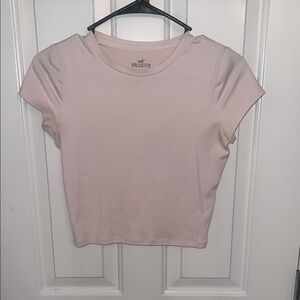 Hollister Women's Light Pink Short Sleeve Tee